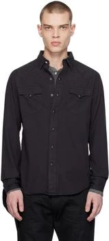 RRL Black Garment-Dyed Shirt