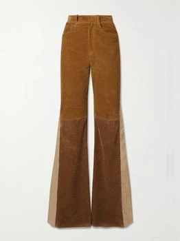 Chloé | Hemp And Paper Blend-trimmed Cotton Flared Pants