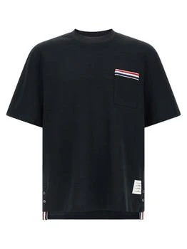 Thom Browne | Thom Browne RWB Embroidered Crewneck T-Shirt