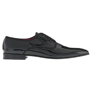 Salvatore Ferragamo | Men's Patent Lace Up Debry Shoes In Black