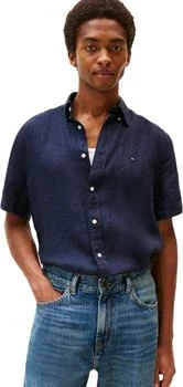 Tommy Hilfiger Tommy Hilfiger Men's Short Sleeve Casual Linen Button Down Shirts in Regular Fit