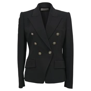 Versace | Double-Breasted Signature Blazer in Black Wool