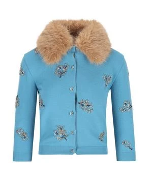 Valentino | Valentino Embellished Three-Quarter-Sleeved Cardigan