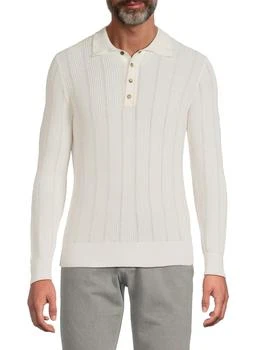 Brunello Cucinelli | ​Rib-Knit Polo Sweater