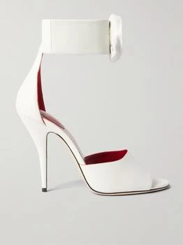 Valentino | Drip Rose 105 Crystal-embellished Buckled Leather Sandals  - IT35