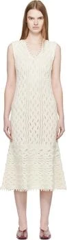 Jil Sander | Off-White Pointelle Midi Dress