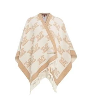 Max Mara | Max Mara Studio All-Over Logo Patterned Fringed Edge Cape