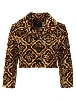 ETRO | Etro Geometric-Printed Buttoned Cropped Jacket