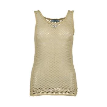 Prada | Prada Triangle-Logo Open-Knit Tank Top