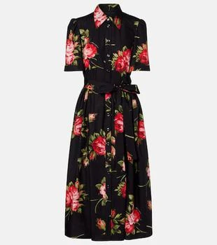 Dolce & Gabbana | Belted floral cotton shirt midi dress