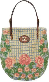 Valentino | Multicolor Flat Panier de Fleurs Tote