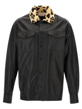 Marni | Marni Animal Collar Leather Shirt