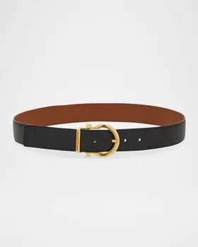 Salvatore Ferragamo Donna Reversible Leather Belt