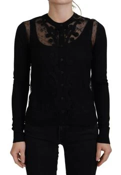 Dolce & Gabbana | Floral Lace Button Cardigan Women's Sweater