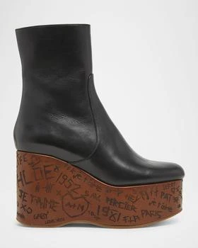 Chloé | Maxime Leather Platform Ankle Boots