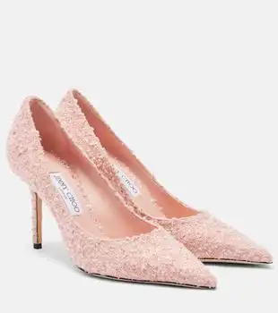 Jimmy Choo | Love crystal-embellished mesh pumps