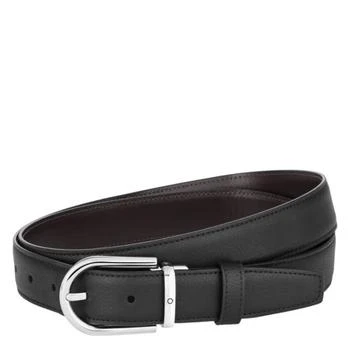 MontBlanc Horseshoe Buckle Reversible Leather Belt