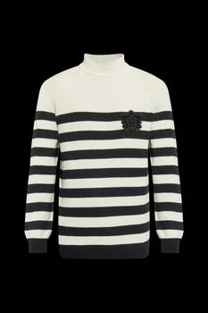 Balmain | Balmain Logo Patch Striped Jumper