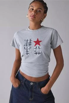 Urban Outfitters NYC Star Applique Graphic Slim Tee