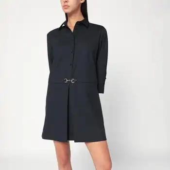 Gucci | Grey shirt dress in wool