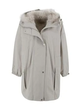 Max Mara | Max Mara Studio Long-Sleeved Hooded Coat