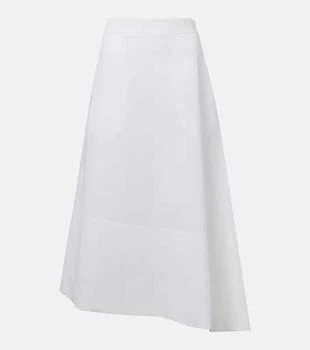Jil Sander | Asymmetric linen midi skirt