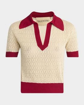 Valentino | Pointelle Linen-Viscose Sweater