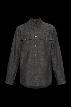 Versace | Versace Pattern-Jacquard Long-Sleeved Shirt