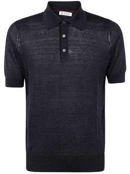 Brunello Cucinelli | Brunello Cucinelli Short-Sleeved Fine-Knit Polo Shirt