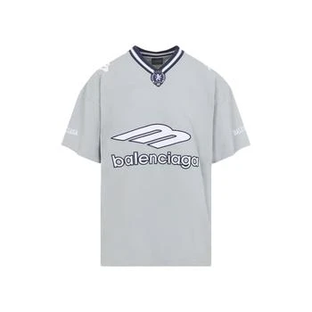 Balenciaga | Balenciaga 3B V-Neck Oversized Football T-Shirt