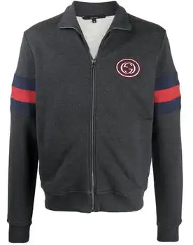 Gucci | Gucci Stripe Printed Logo Patch Sweatshirt