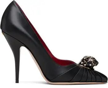 Valentino | Black Panthea Goatskin Heels