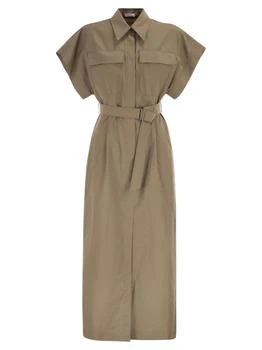 Brunello Cucinelli | Brunello Cucinelli Short Sleeve Belted Dress