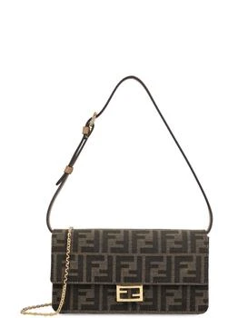 Fendi | Fendi Baguette FF Jacquard Chain-Linked Wallet