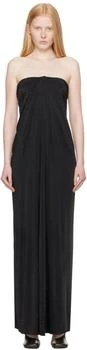 Salvatore Ferragamo | Black Sleeveless Gathered Maxi Dress