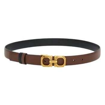 Ferragamo Gancini-Buckle Leather Belt, Size 95