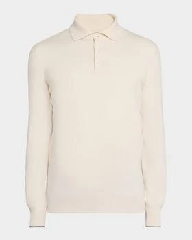 Brunello Cucinelli | Men
s Premium Cashmere Polo Sweater