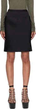 Rick Owens | Black Concordians Short Bias Miniskirt