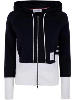 Thom Browne | Thom Browne Logo Patch Zipped Hoodie