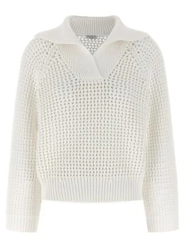 Brunello Cucinelli | Brunello Cucinelli V-Neck Openwork Sweater