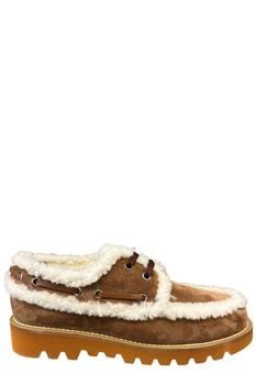 Valentino | Valentino Round Toe Lace-Up Flat Shoes