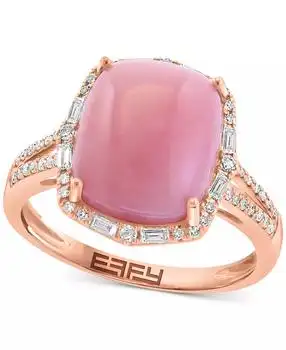Effy | EFFY® Pink Opal (4-1/2 ct. t.w.) & Diamond (1/4 ct. t.w.) Statement Ring in 14k Rose Gold