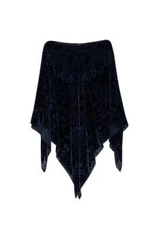 ETRO | Etro Paisley Triangular-Hem Velvet Poncho