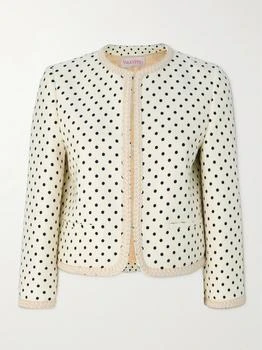 Valentino | Embroidered Polka-dot Woven Jacket  - IT36