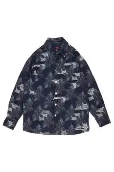 Gucci | Gucci Denim Floral Jacquard Shirt