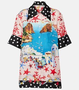 Dolce
Gabbana | Capri printed silk satin shirt