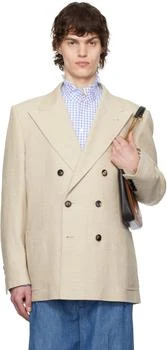 Valentino | Beige Double-Breasted Blazer
