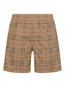 Burberry | Burberry Checked Elasticated Waistband Jersey Shorts
