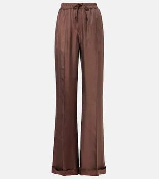 Tom Ford | Silk twill wide-leg pants