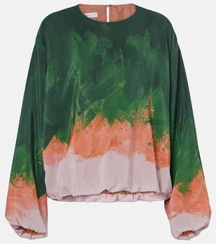 Dries Van Noten | Ombré silk-blend top